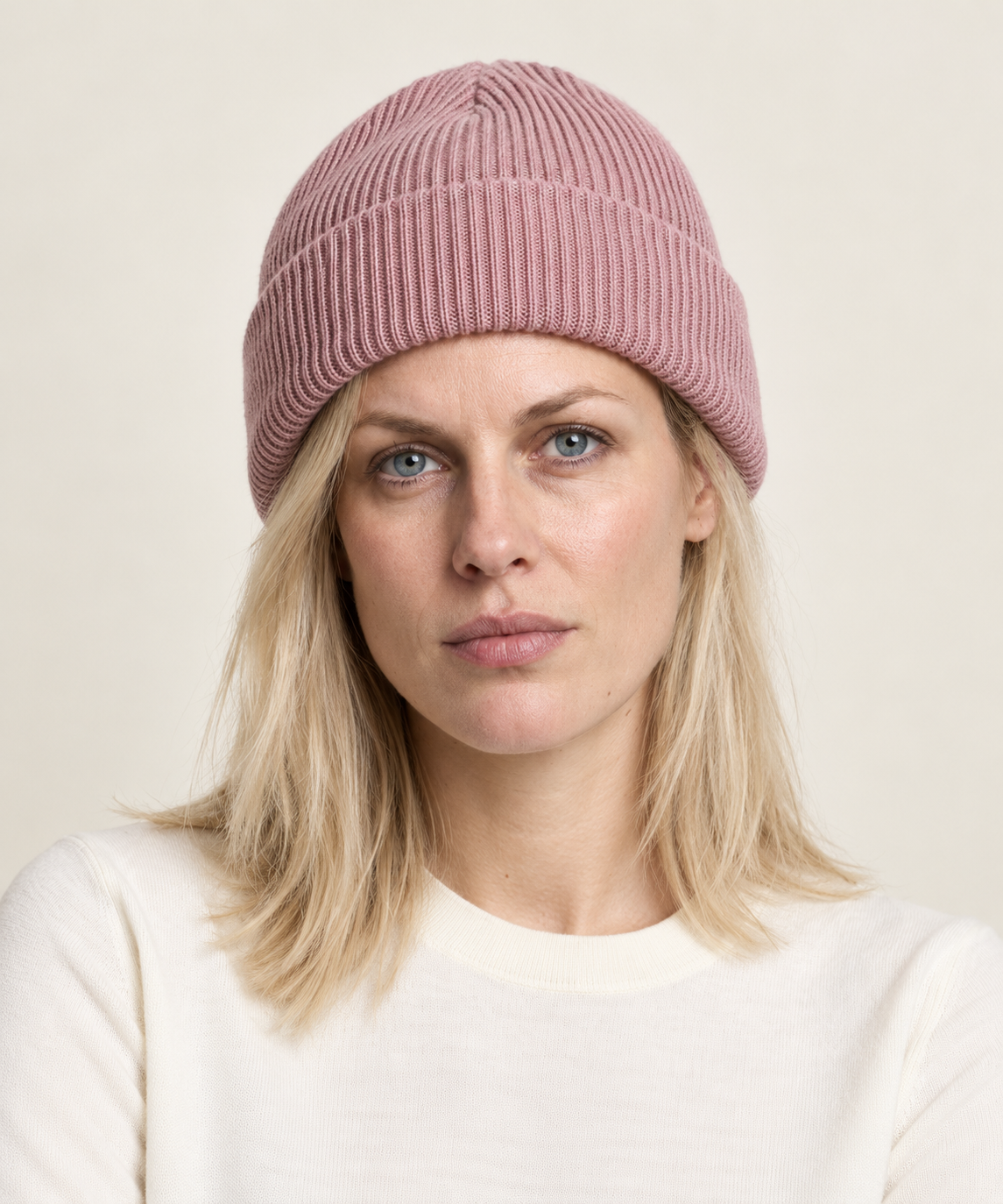 Axelle | Ribbed Fold-Over Cuff Beanie