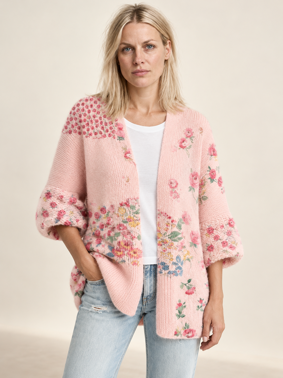 Gwendolen | Floral Patchwork Boho Cardigan