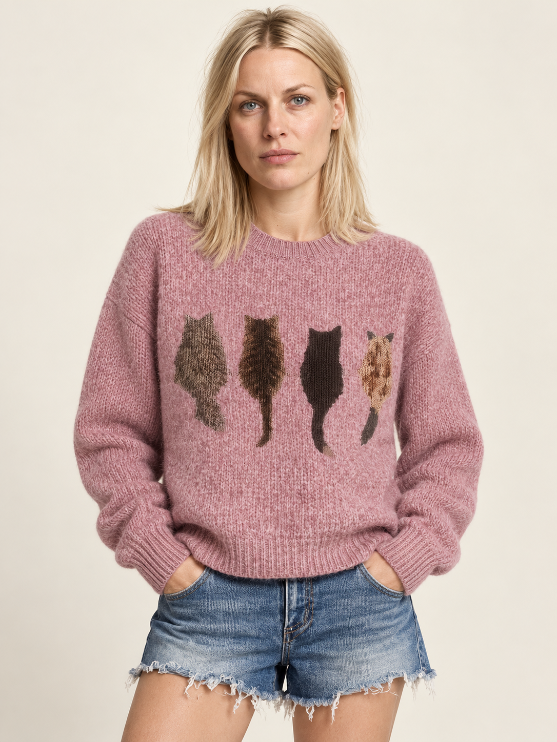 Zara | Cat Motif Knit Jumper