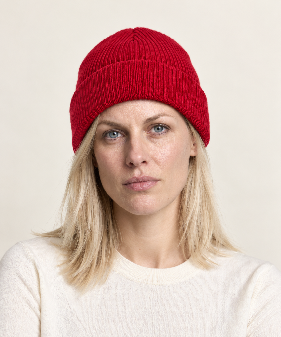 Axelle | Ribbed Fold-Over Cuff Beanie