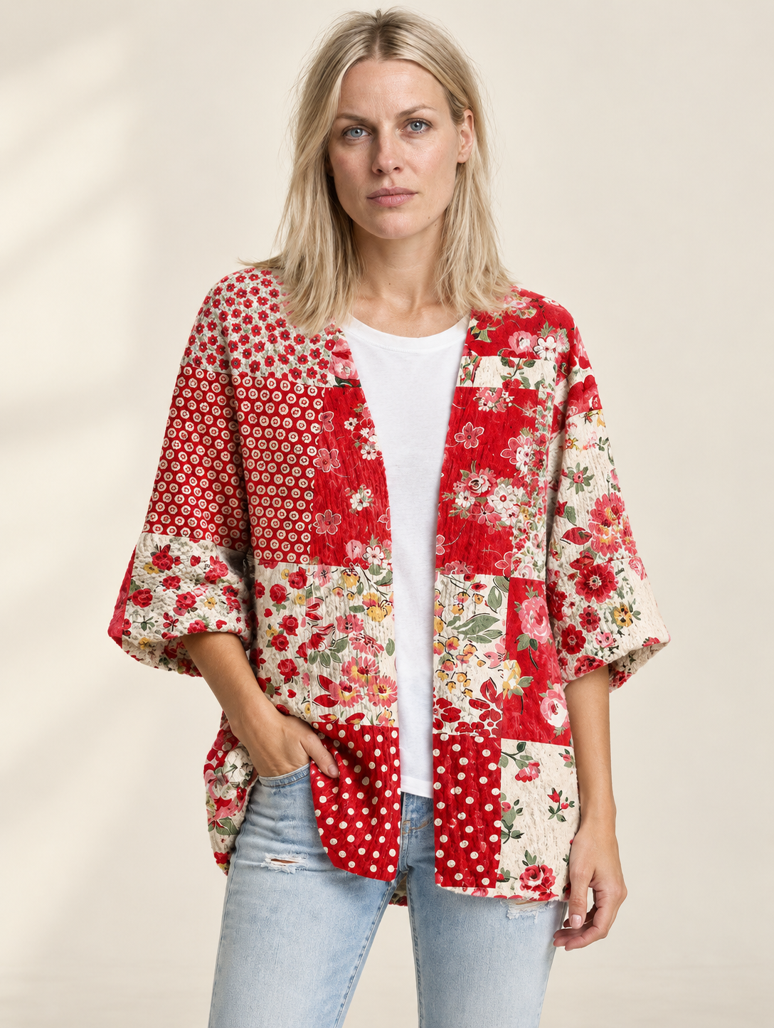 Gwendolen | Floral Patchwork Boho Cardigan