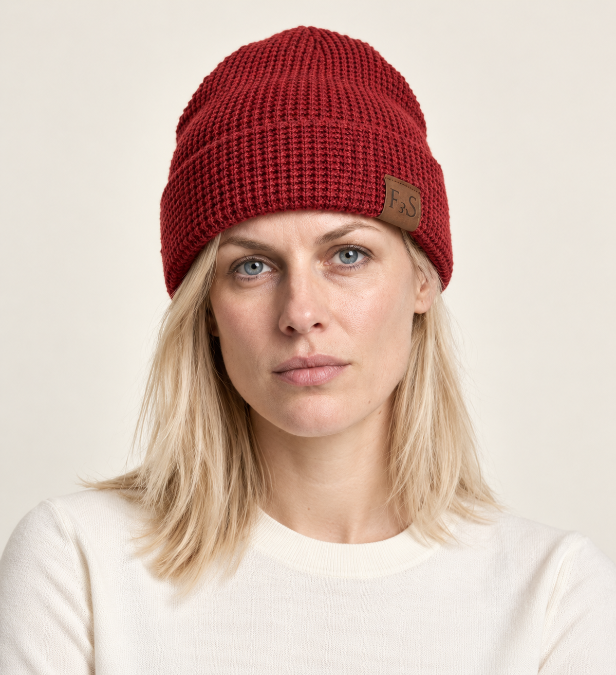Arnika | Lined Waffle-Knit Cuffed Beanie