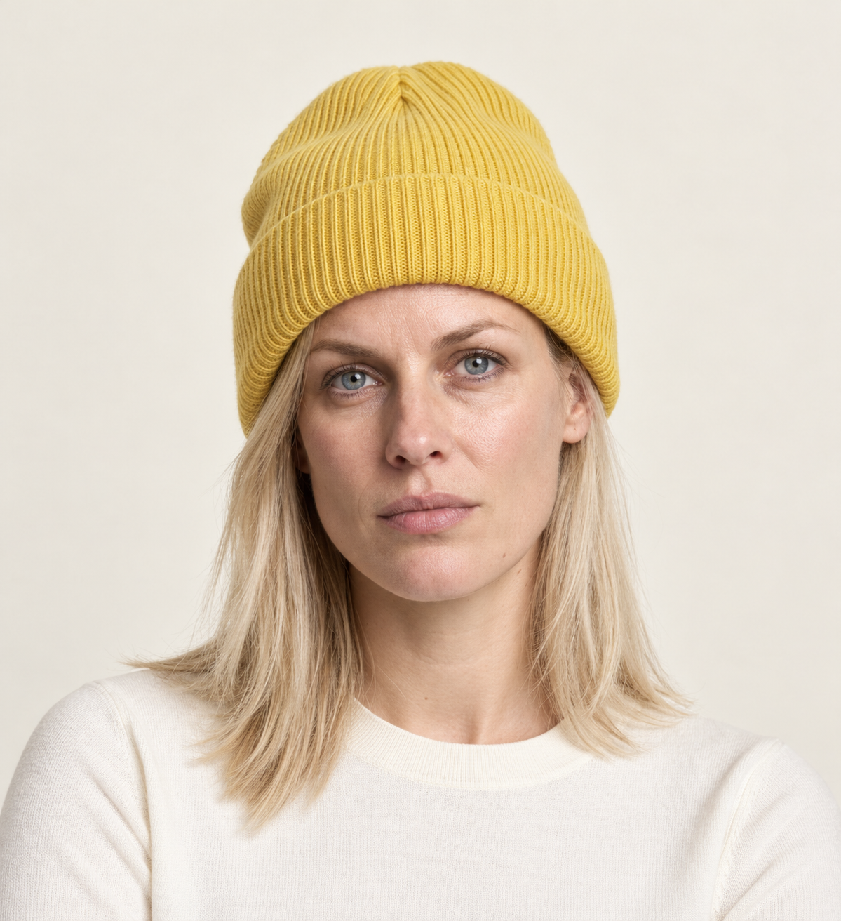 Axelle | Ribbed Fold-Over Cuff Beanie