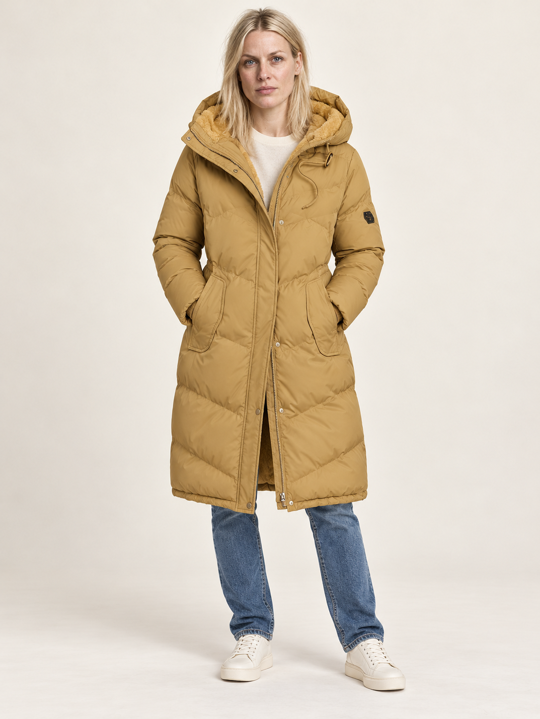 Gwen | Hooded Plush-Lined Quilted Longline Puffer Coat