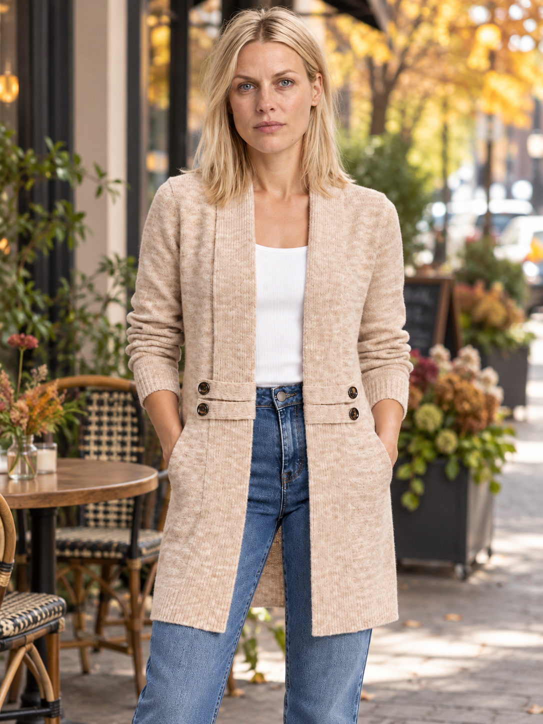 Honora | Shawl-Collar Longline Cardigan