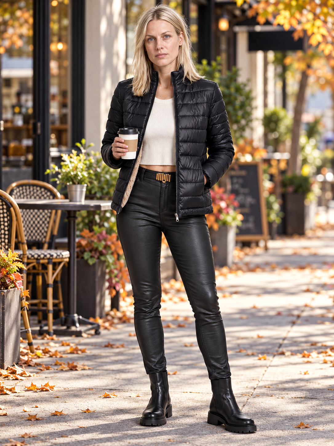 Lysette | Teddy-Lined Stand-Collar Quilted Jacket