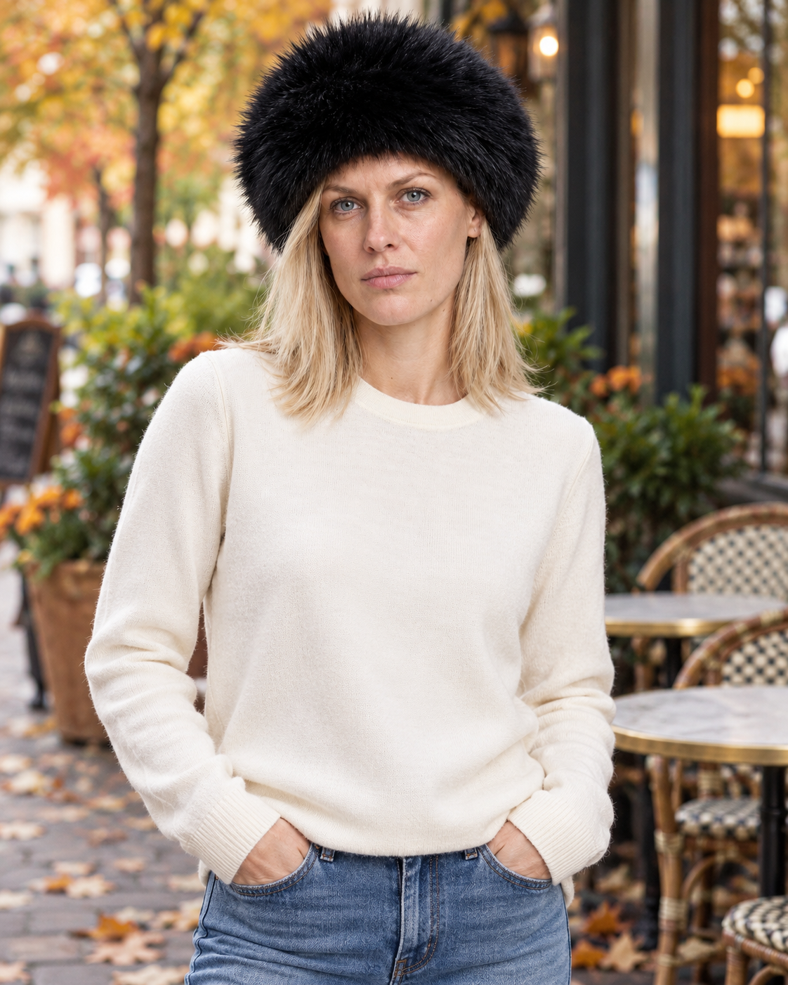Arja | Long-Pile Rolled-Brim Faux Fur Hat