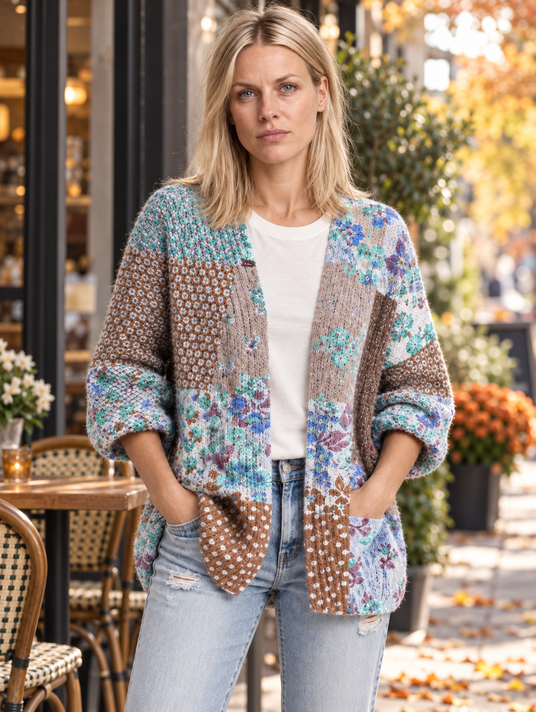 Gwendolen | Floral Patchwork Boho Cardigan