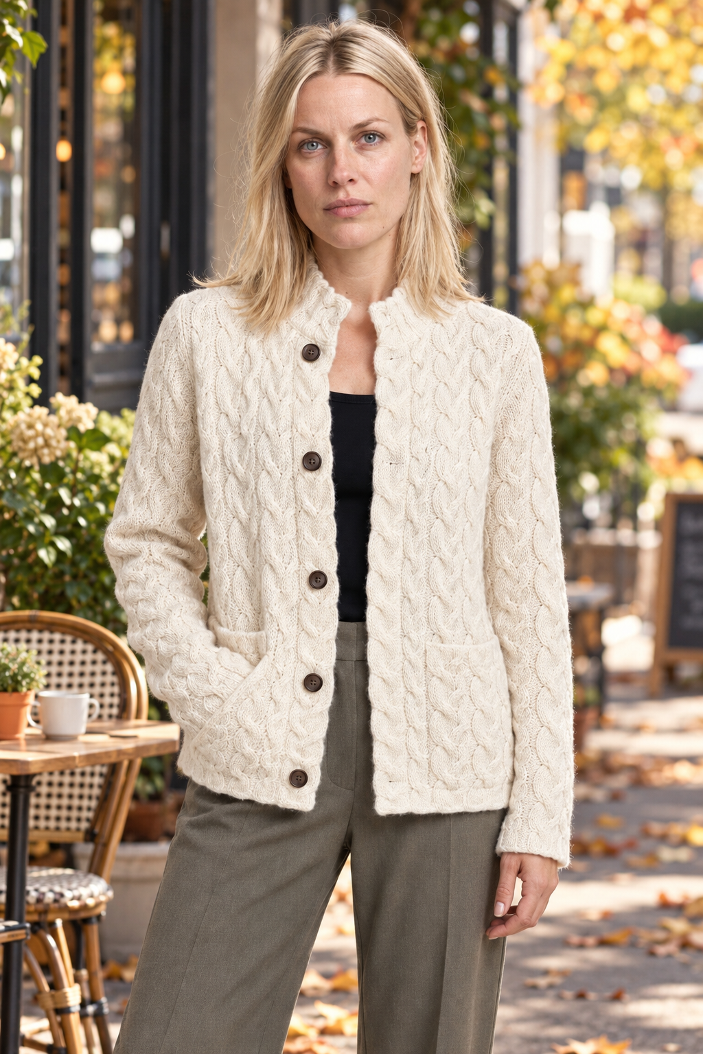 Lily | Textured Button Knit Cardigan