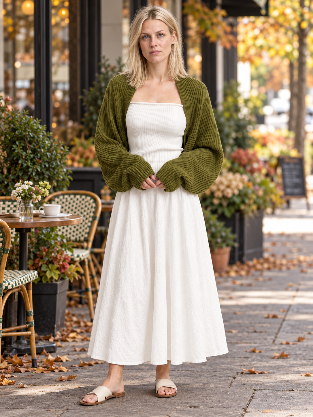 Eugenie | Ribbed Bolero Shrug Cardigan
