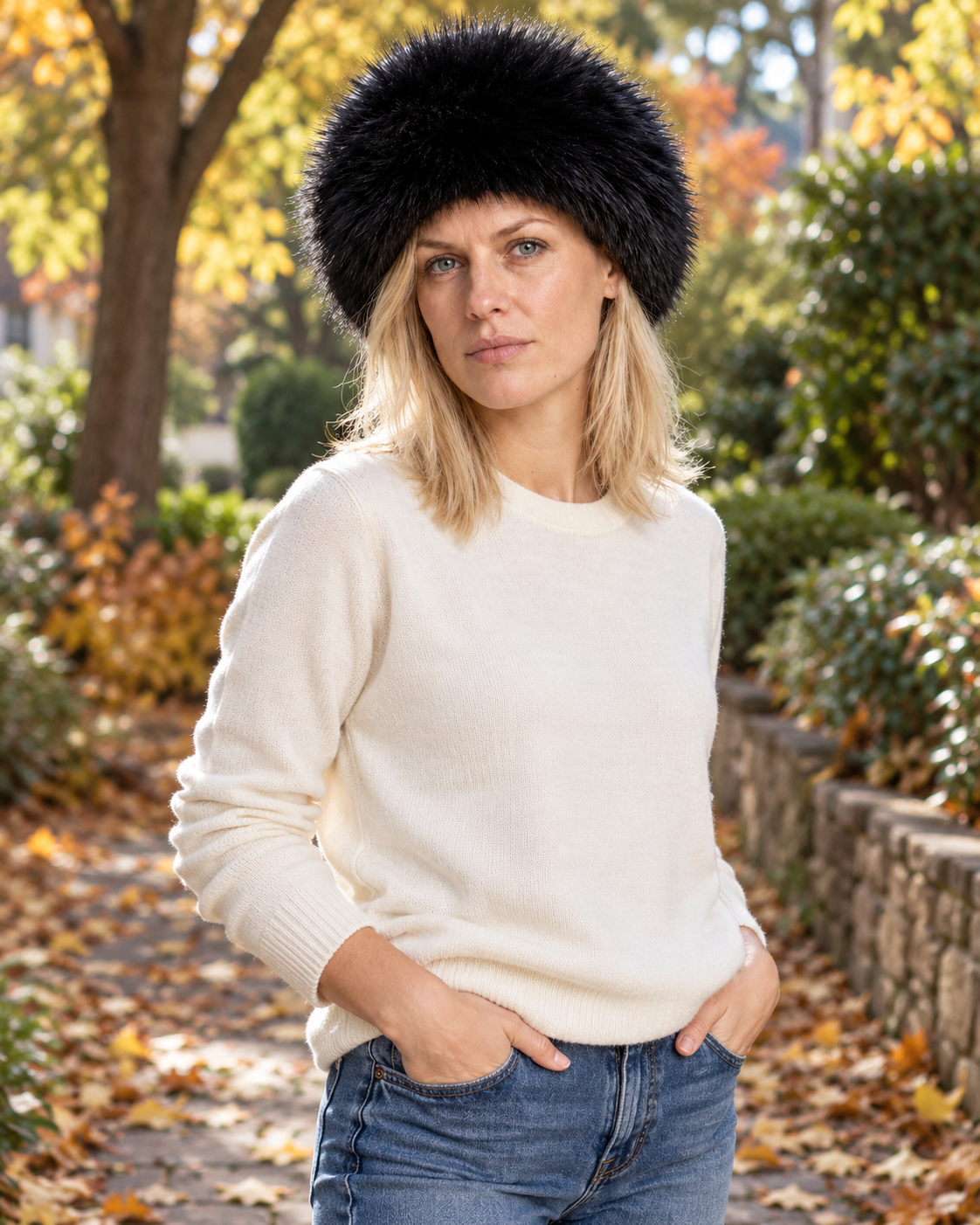 Arja | Long-Pile Rolled-Brim Faux Fur Hat