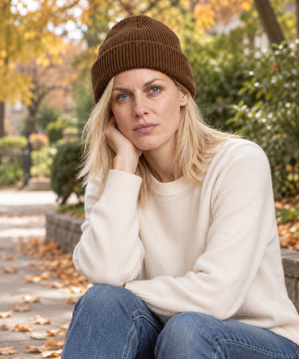 Axelle | Ribbed Fold-Over Cuff Beanie