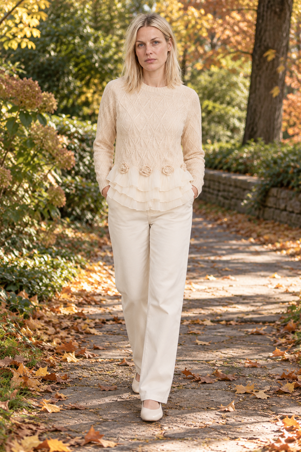 Taylor | Ruffle-Hem Knit Jumper