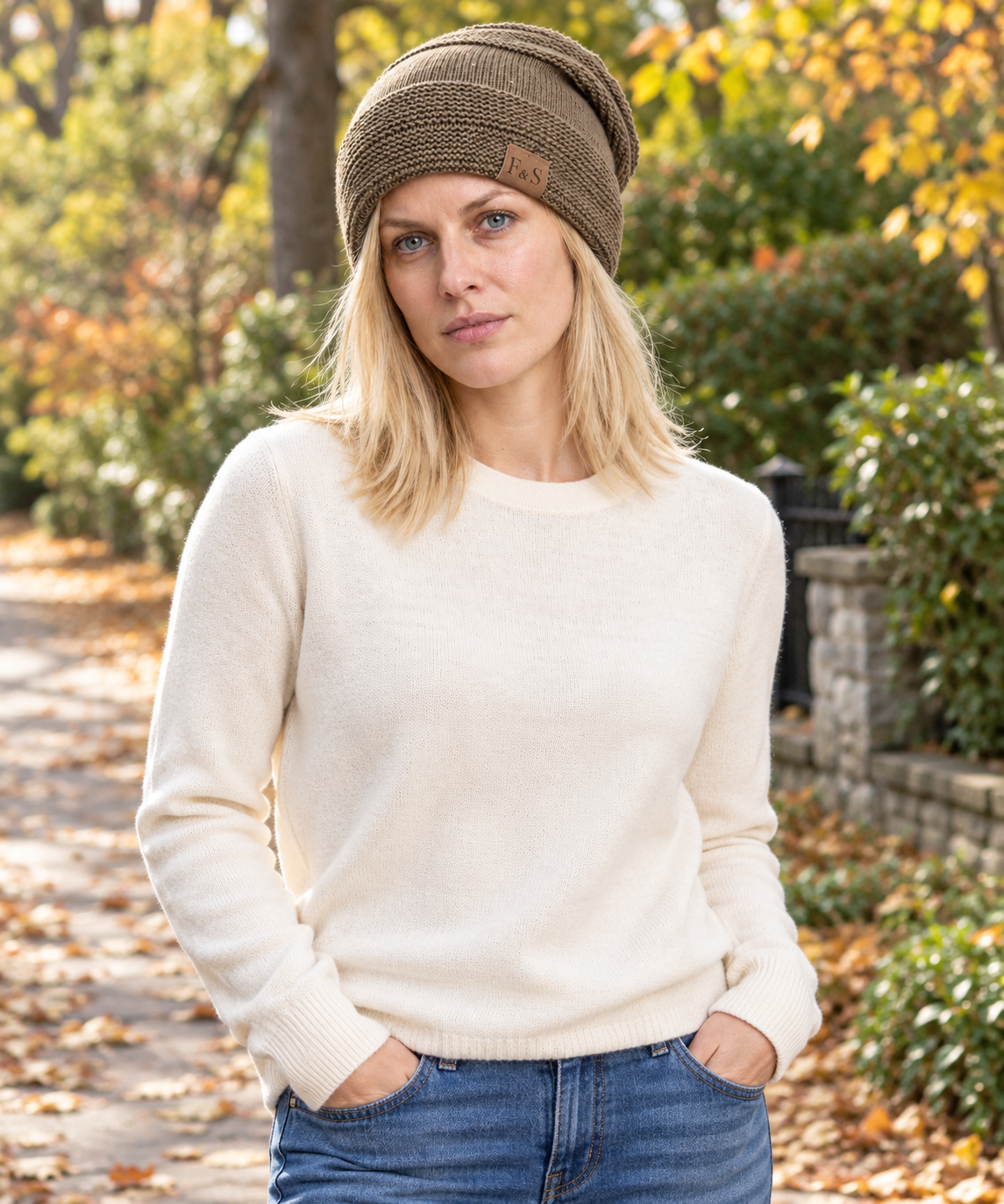 Anthea | Fleece-Lined Slouchy Knit Beanie