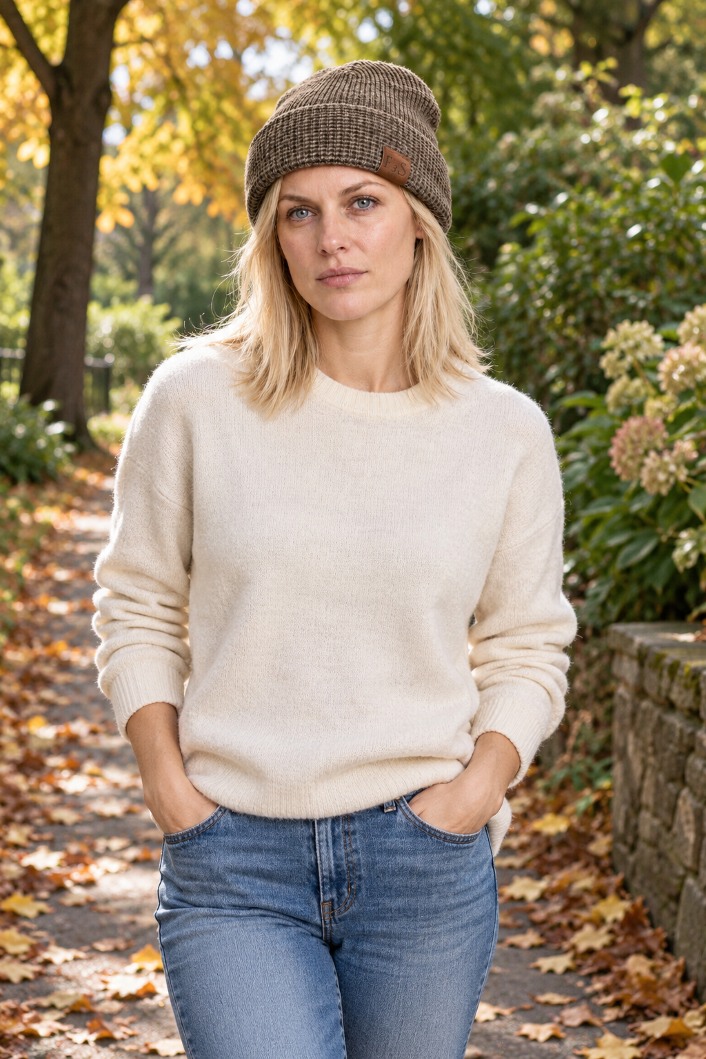 Arnika | Lined Waffle-Knit Cuffed Beanie