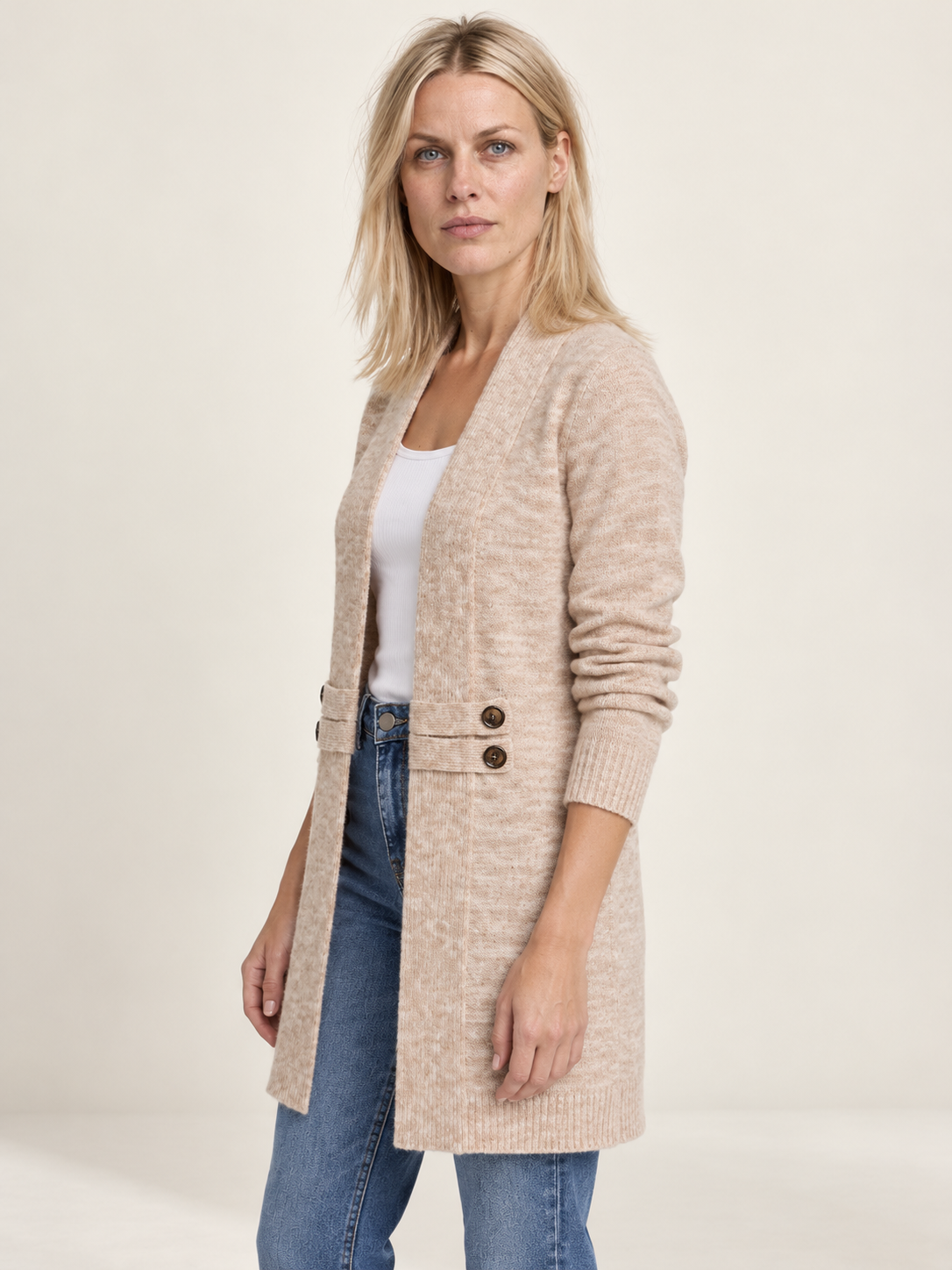 Honora | Shawl-Collar Longline Cardigan