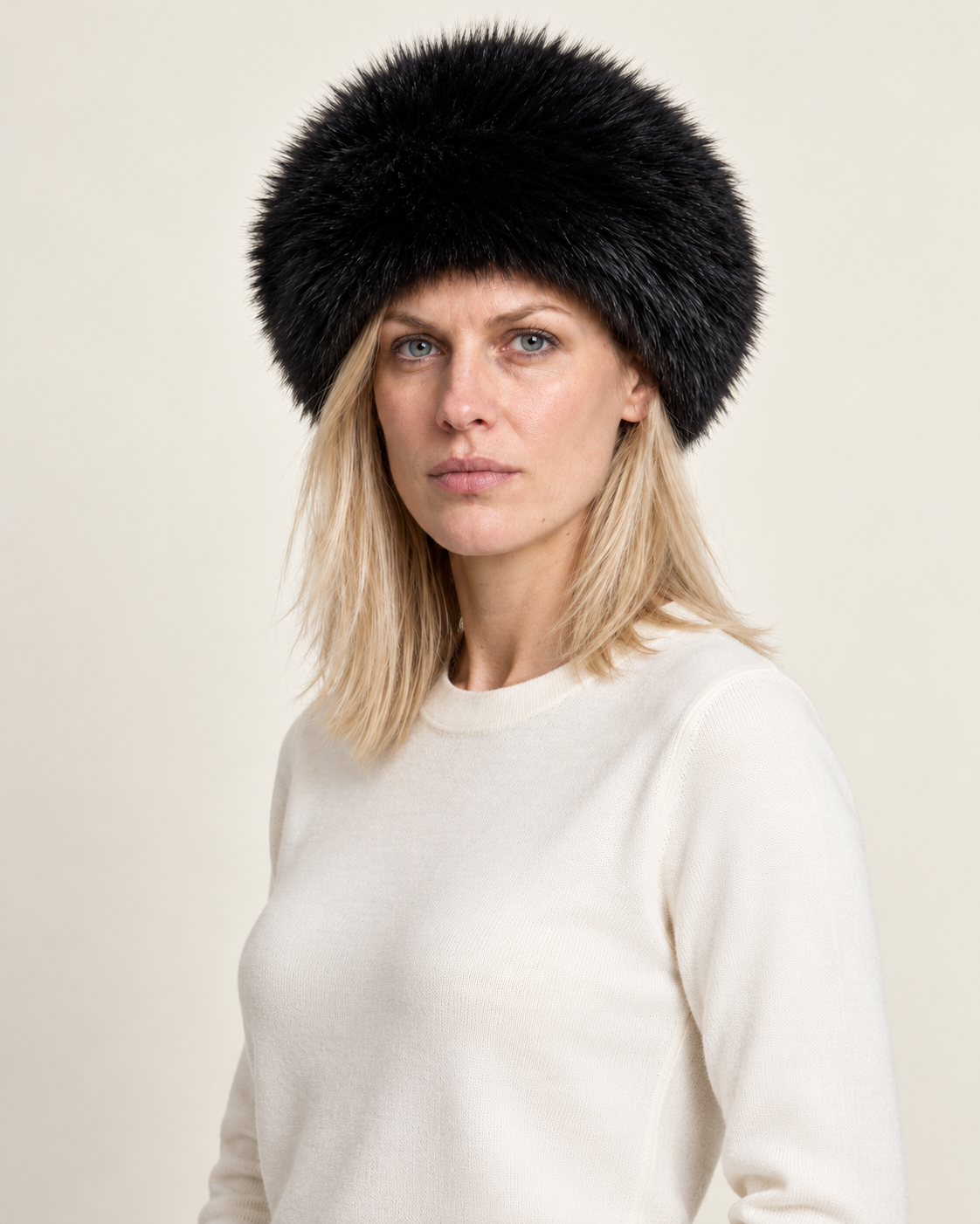 Arja | Long-Pile Rolled-Brim Faux Fur Hat