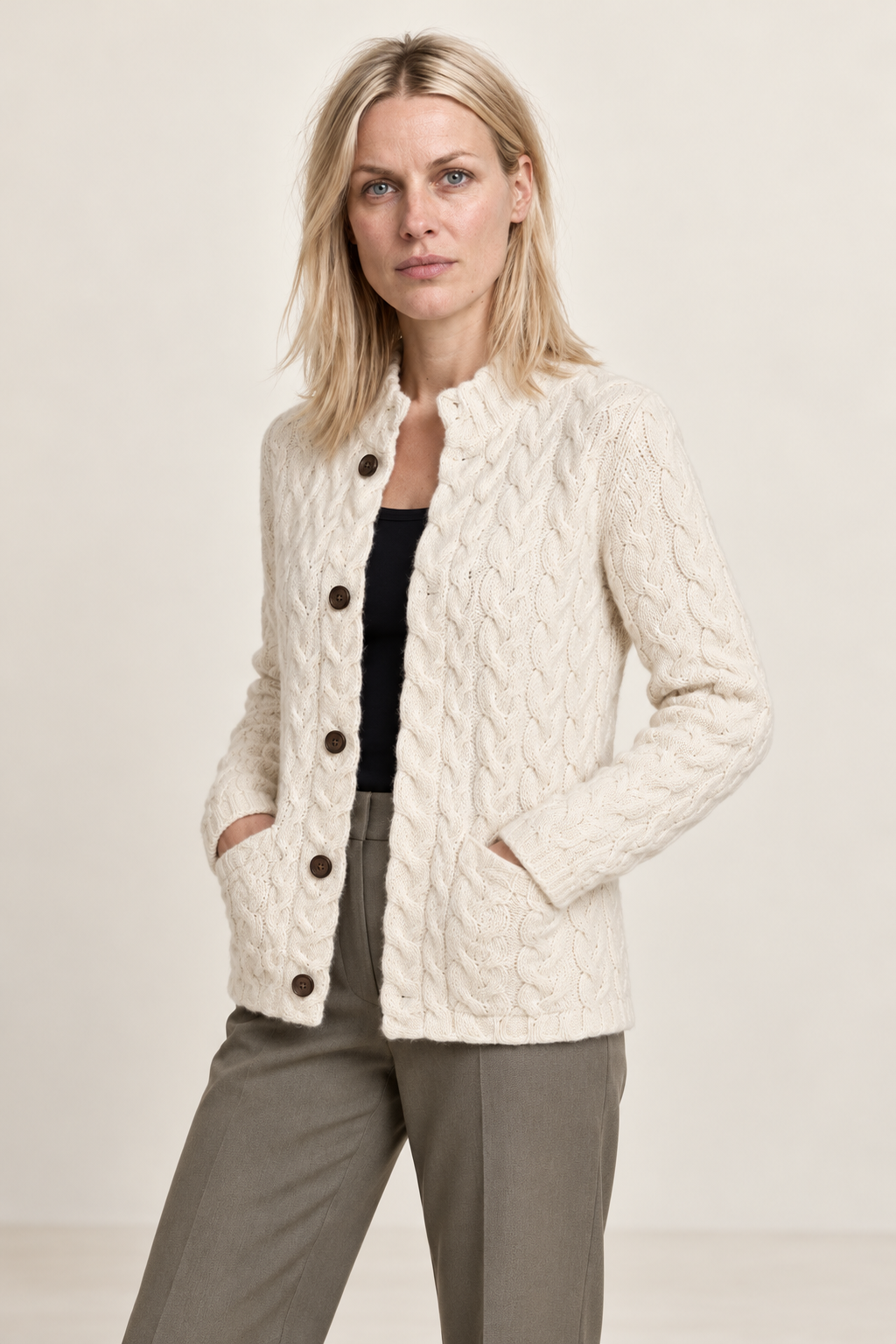 Lily | Textured Button Knit Cardigan
