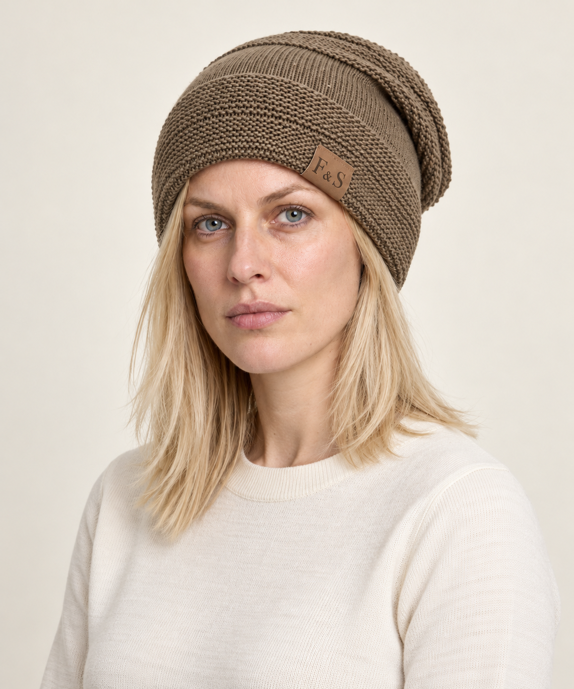 Anthea | Fleece-Lined Slouchy Knit Beanie