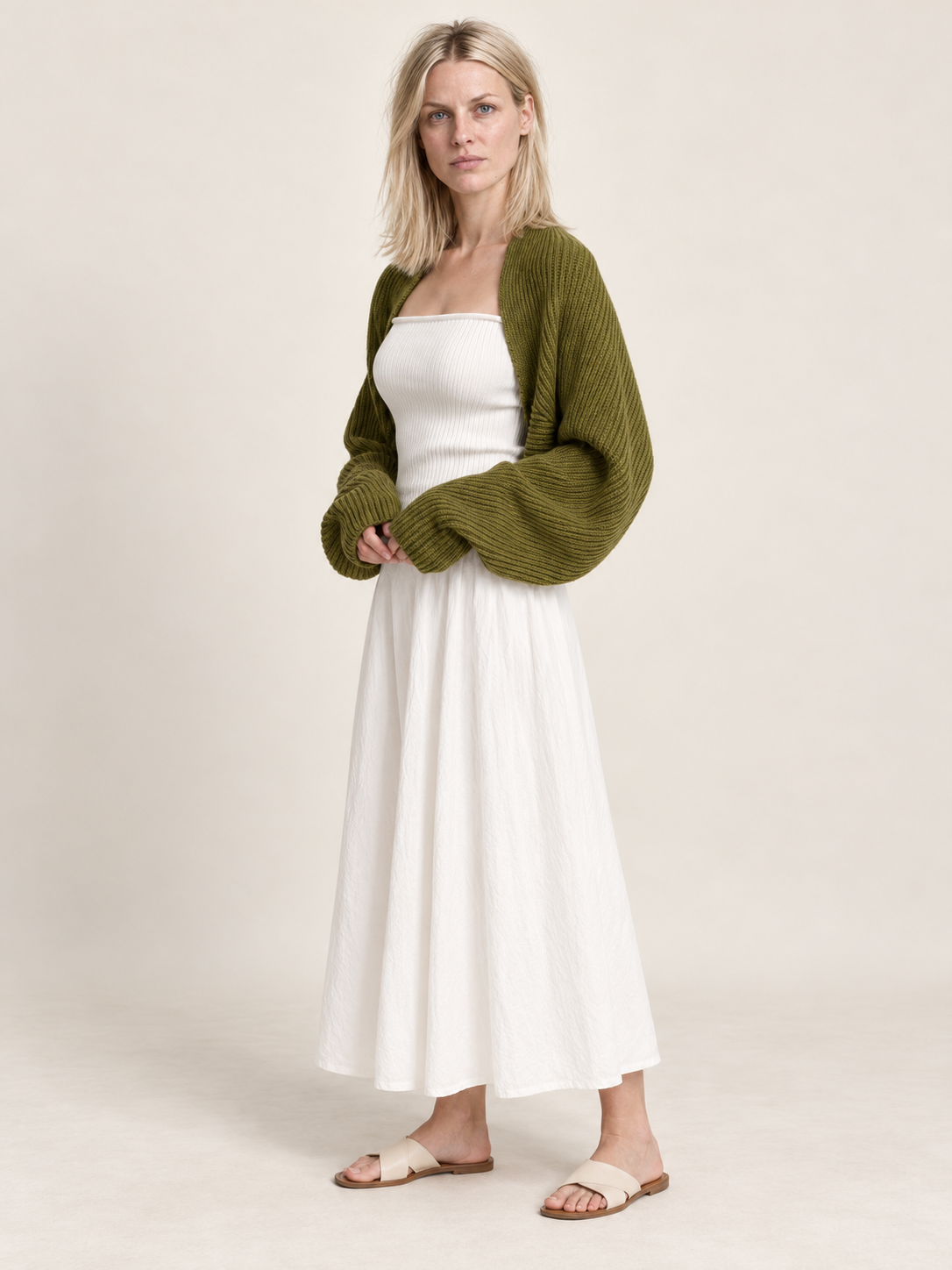 Eugenie | Ribbed Bolero Shrug Cardigan